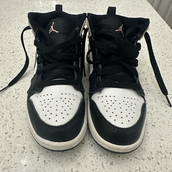 Nike Air Jordan 1 Mid Bleached Coral Tie Dye White Black (GS) DM6216-001 Size 1Y - Picture 5 of 5